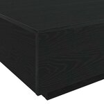 Table basse vidaXL avec lumières LED Chêne noir 85x55x31 cm