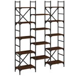 vidaXL Bibliothèque chêne marron 127 5x28 5x172 5 cm bois d'ingénierie