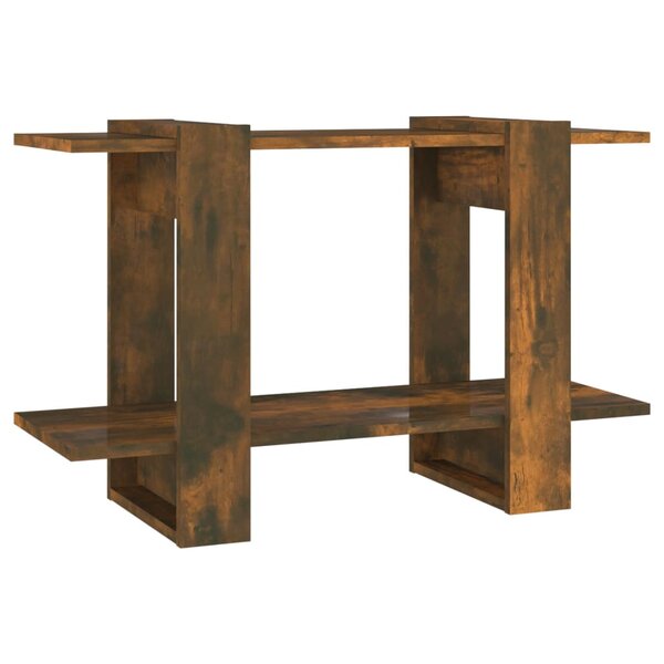 vidaXL Bibliothèque/Séparateur de pièce Chêne fumé 80x30x51 cm