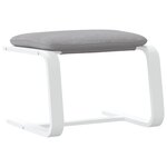 vidaXL Repose-pied Gris clair 51x41x40 cm Tissu