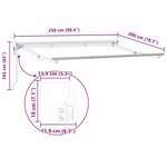vidaXL Cadre de auvent Blanc 2.5 x 2 m Acier thermolaqué  aluminium