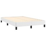 vidaXL Sommier à lattes de lit avec matelas blanc 120x190cm similicuir