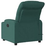 vidaXL Fauteuil de massage inclinable électrique Vert foncé Tissu