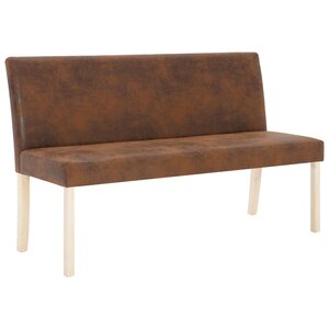 vidaXL Banc 139 5 cm Marron Similicuir daim