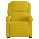 vidaXL Fauteuil inclinable Jaune Velours