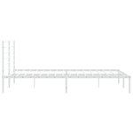vidaXL Cadre de lit métal sans matelas et tête de lit blanc 183x213 cm