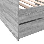 vidaXL Lit de jour et tiroirs sonoma gris 100x200cm bois d'ingénierie