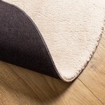vidaXL Tapis HUARTE à poils courts doux et lavable beige Ø 200 cm