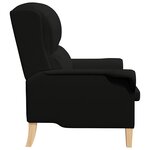 vidaXL Fauteuil Moderne Noir Polyester et Bois Taille Standard Durable