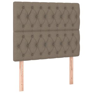 vidaXL Tête de lit Taupe 90x7x118/128 cm Tissu