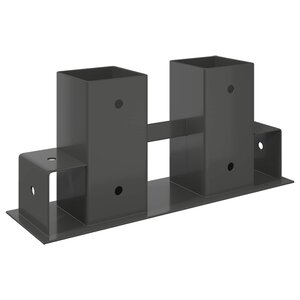 Aide à l'empilement de bois de chauffage 12 Pièces Anthracite Acier