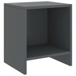 vidaXL Tables de chevet 2 Pièces Gris foncé 35x30x40cm Bois de pin massif