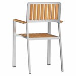 vidaXL Chaise de jardin 4 Pièces Marron 56 x 54.5 x 87 cm Teck massif