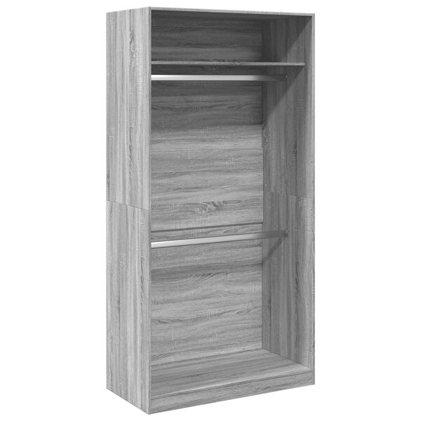 vidaXL Garde-robe sonoma gris 100x50x200 cm bois d'ingénierie