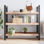 vidaXL Étagère murale 120x60x(2-6) cm bois de chêne massif non traité
