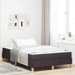 vidaXL Lit à ressorts Marron 120 x 200 cm Tissu  Bois Engineered