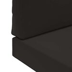 vidaXL Coussin de canapé d'extérieur 2 Pièces Noir Polyester