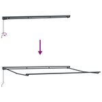 vidaXL Cadre d'auvent Anthracite et blanc 450 × 300 cm