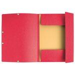 Chemise À Élastique 3 Rabats Carte Lustrée 355gm2 - A4 - Rouge - X 25 - Exacompta