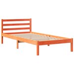 vidaXL Cadre de lit sans matelas cire marron 75x190 cm bois pin massif
