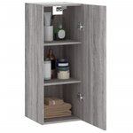 vidaXL Armoire murale sonoma gris 34 5x34x90 cm