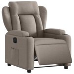 vidaXL Fauteuil inclinable électrique Taupe Tissu