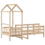vidaXL Lit de jour avec toit sans matelas 90x190 cm bois massif