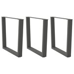 vidaXL Pieds de table à manger en forme de V  3 pièces  anthracite  80 x (72-73 3) cm  acier