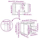 vidaXL Ensemble de mobilier de salle de bain 2 Pièces Chêne noir