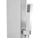 vidaXL Système de panneau de douche Acier inoxydable Carré