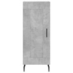 vidaXL Buffet Gris béton 34 5x34x90 cm Bois d'ingénierie