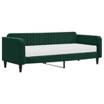 vidaXL Lit de jour avec matelas vert foncé 90x200 cm velours