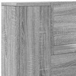 vidaXL Armoire tête de lit avec LED sonoma gris 100x16 5x103 5 cm