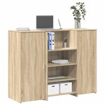 vidaXL Bureau réception chêne sonoma 135x50x103 5 cm bois d'ingénierie