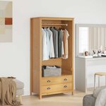 vidaXL Armoire HILL Marron miel 84 x 50 x 170 cm Pin massif