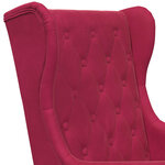 vidaXL Fauteuil Bordeaux Velours