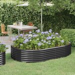 vidaXL Lit surélevé de jardin Acier enduit de poudre Anthracite