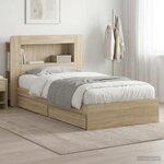 vidaXL Cadre de lit avec rangement Chêne Sonoma 100 x 200 cm