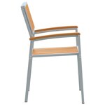 Chaises d'extérieur vidaXL 4 Pièces Empilables Grises en Bois d'Acacia Solide et Métal