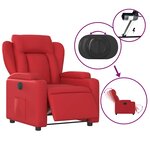 vidaXL Fauteuil inclinable électrique Rouge Similicuir