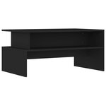 vidaXL Table basse noir 90x55x42 5 cm bois d'ingénierie
