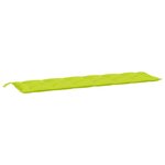 vidaXL Coussin de banc de jardin vert brillant 200x50x7cm tissu oxford