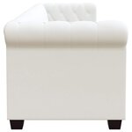 vidaXL Canapé Chesterfield à 3 places cuir synthétique blanc