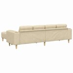 Ensemble de Canapés 3 Pièces Crème tissu