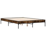 vidaXL Cadre de lit sans matelas chêne fumé 120x190 cm