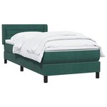 vidaXL Sommier à lattes de lit et matelas vert foncé 80x220 cm velours