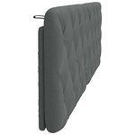 vidaXL Coussin de tête de lit gris foncé 160 cm tissu