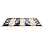 vidaXL Sommier à lattes Marron 120 x 190 cm Bois de hêtre massif