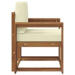 vidaXL Canapé d’extérieur Bois d'acacia massif et polyester Naturel