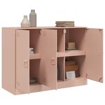 vidaXL Buffet rose 99x39x73 cm acier